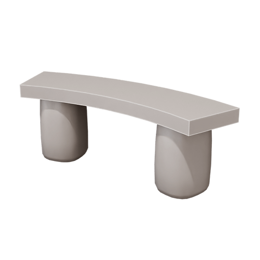 Curved Stone Bench